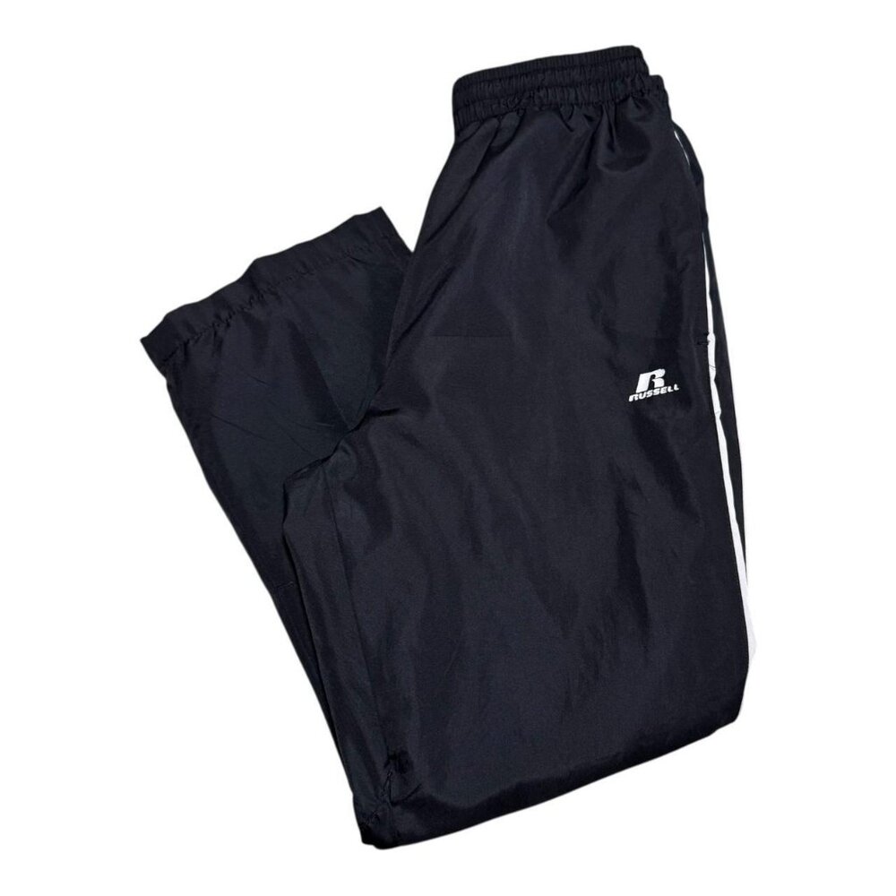 Reebok 100%‎ Polyester Embroidered Logo Black Track Pants Women's Medium